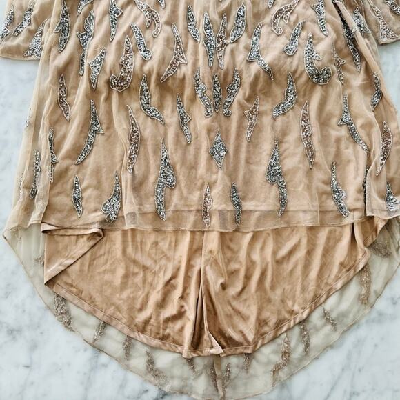 Mac Duggal #5124 Mocha Sequin Full Maxi Dress Size 4 NEW Wedding Party Prom - Picture 9 of 16